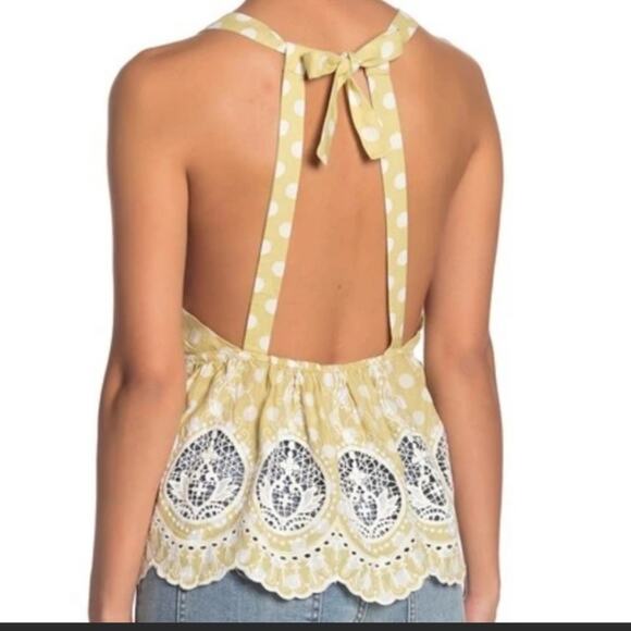 FREE PEOPLE Lunch Date Halter Top. Large. - Picture 2 of 6